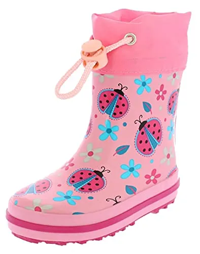 Beck Mädchen Glückskäfer Gummistiefel, Pink, 29 EU - Stiefel für Mädchen, wasserdicht und ideal für Regenwetter mit einem niedlichen Glückskäfer-Design.