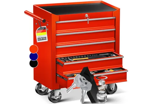 MASKO Werkstattwagen 5 Fächer Rot