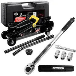 Monzana Rangierwagenheber 993490, Set 9-teilig, hydraulisch, Tragkraft 2 t