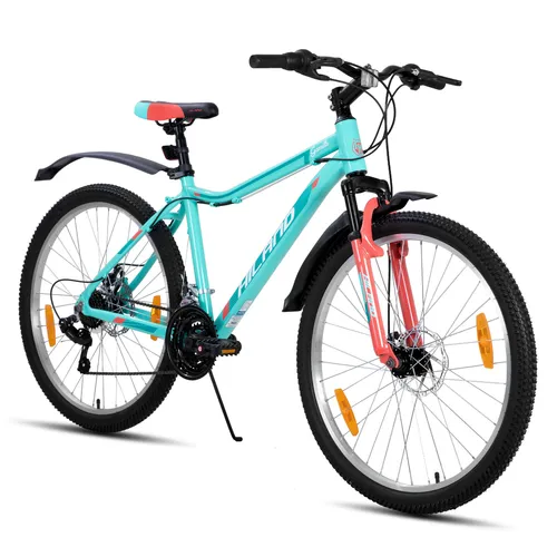 Hiland Damen Mountainbike 27,5 Zoll – Leicht & Vielseitig - Das Hiland Damen Mountainbike mit 18-Gang-Schaltung und leichtem Aluminiumrahmen bietet optimale Kontrolle und Fahrkomfort auf jedem Terrain. Ideal für Abenteuer und Alltag!
