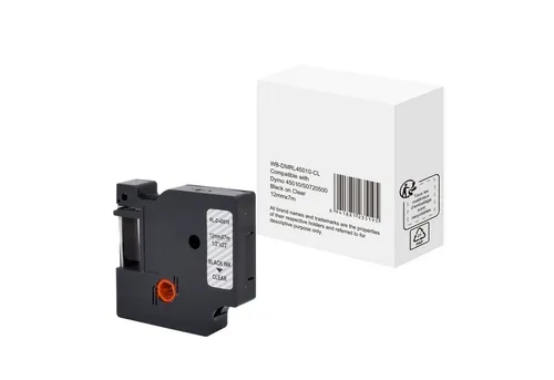 DYMO Beschriftungsband Schriftband wie Dymo S0720500 12mmx7m schwarz auf transparent