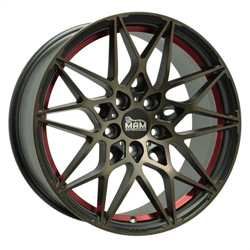 MAM Felgen Mamb2 8,0jx18 5/112 ET30 Bronze Red Inside in rot von mam wheels