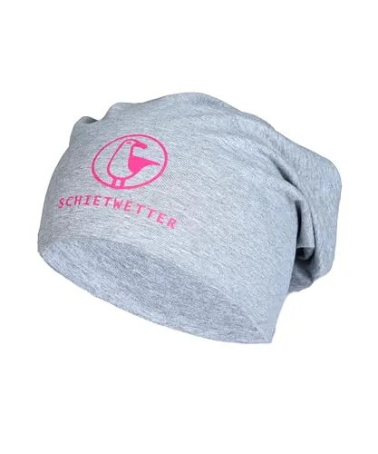 SCHIETWETTER Unisex Erw. Leichte Beanie Mütze Möwe, Übergangsmütze, dünne Kopfbedeckung, Logo-Print, stretch, warm, einfarbig