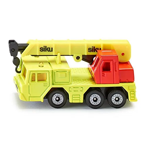 Siku 1326, Hydraulischer Kranwagen, Metall/Kunststoff, Gelb/Rot, Hubfähiger Kranarm