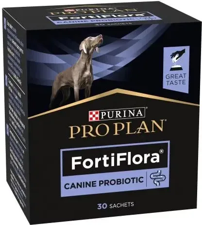 PURINA Pro Plan FortiFlora - Probiotische Ergänzung für Hunde - Vitamine & Zusätze, unterstützt die Darmgesundheit und das Immunsystem Ihres Hundes mit probiotischen Kulturen.