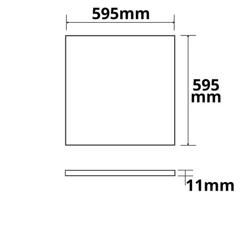 ISOLED Einbaurahmen Aluminium 40W warmweiß 3600lm - Eleganter Einbaurahmen aus Aluminium für Deckenleuchten, sorgt für gleichmäßige Ausleuchtung mit 3000K und 120° Abstrahlwinkel – ideal für moderne Wohnräume.