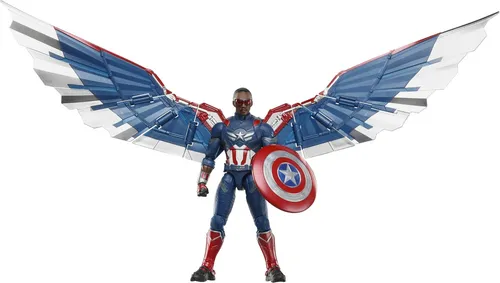 Marvel Legends Captain America Action-Figur 15 cm - Actionfigur für Kinder und Sammler, inspiriert von Marvel Studios' Captain America: Brave New World, mit hoher Beweglichkeit und 7 Deluxe Accessoires inklusive Schild.