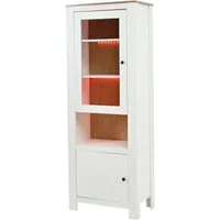 OKWISH Vitrine 70x188x40 cm mit LED-Beleuchtung