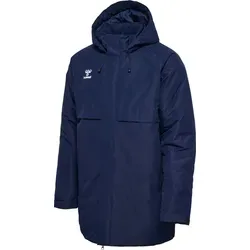 Hummel HmlGO Parka Jacke Herren - Blau - 2XL - Funktionsjacke aus strapazierfähigem, wasserabweisendem Polyester mit verstellbarer Kapuze und Innentasche für zusätzlichen Stauraum. Ideal für aktive Freizeit und Sport.