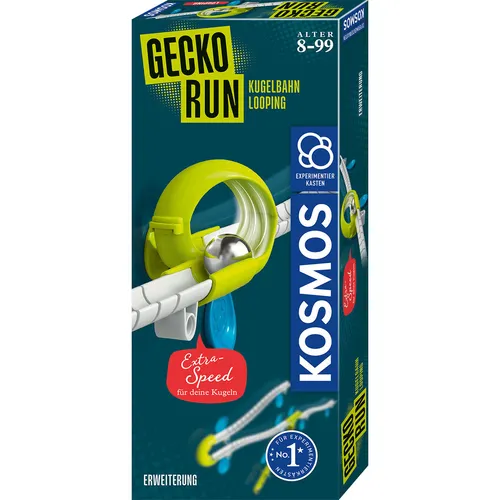KOSMOS 620981 Gecko Run - Looping-Erweiterung für coole vertikale Kugelbahnen, fördert Kreativität und Experimentierfreude für Kinder ab 8 Jahren