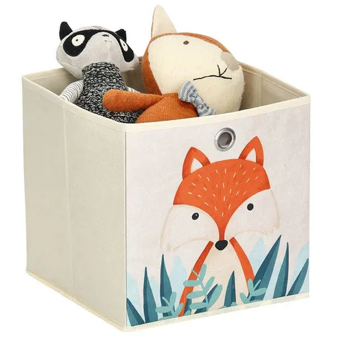 Zeller Fuchs Aufbewahrungsbox beige 28,0 x 28,0 x 28,0 cm, 1 St.