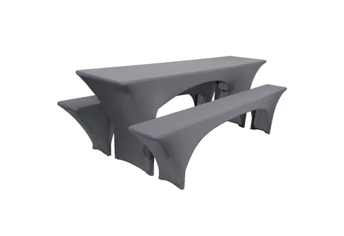 Beautissu Hussen-Set Victoria, Stretch, Anthrazit in grau von Beautissu