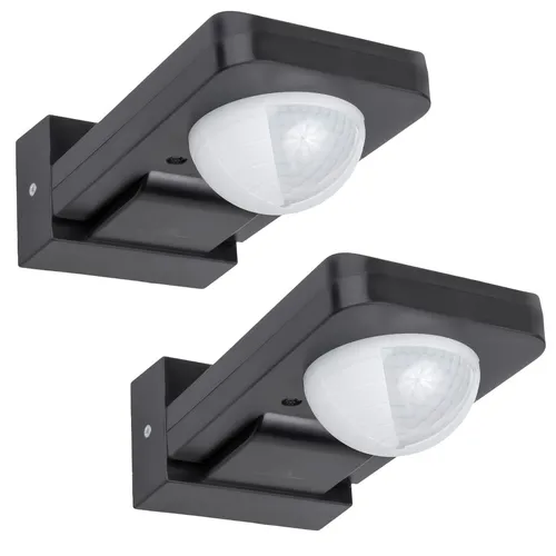2x Bewegungssensor Dämmerungssensor 2000W Grau IP65 in grau von Maclean