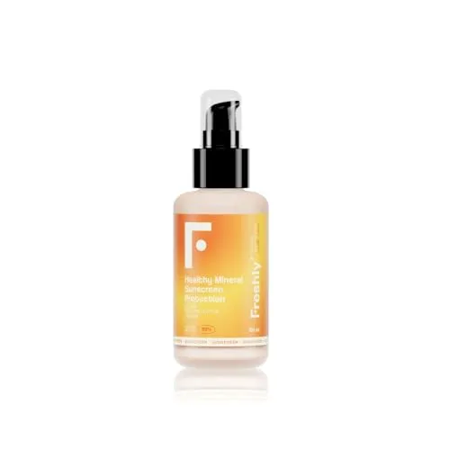 Freshly Cosmetics Sonnenschutz SPF 50 - Healthy Mineral Sunscreen Protection - Sonnenschutzmittel mit SPF 50, nährt und hydratisiert die Haut, schützt vor UVA/UVB und enthält Antioxidantien gegen Hautalterung.