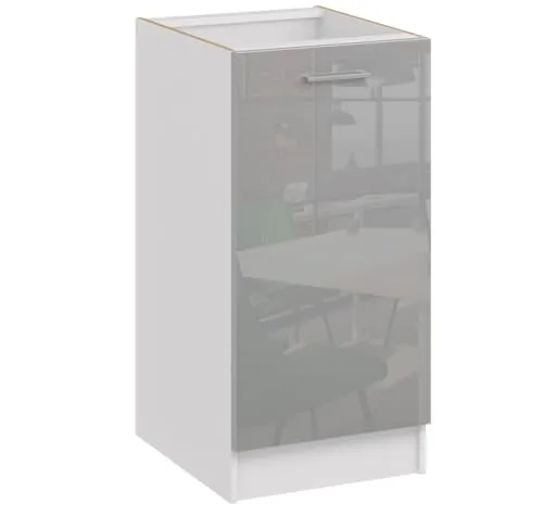 roe furniture Küchenunterschrank 45 cm Breite – Küchenschrank für Aufbewahrung – 45×82×44 cm – schmaler Unterschrank aus Holzwerkstoff, melaminbeschichtet
