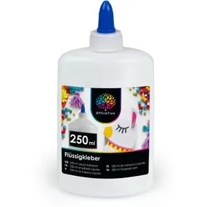 OfficeTree Alleskleber 01753, Bastelkleber, 250ml, ohne Lösungsmittel, transparent