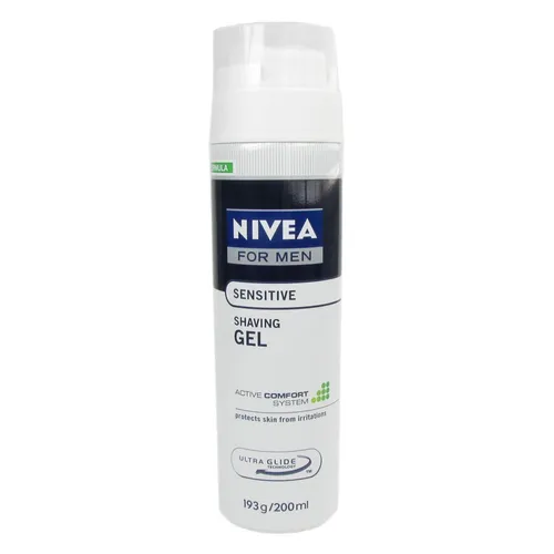 Rasiergel Creme Nivea Sensible Haut Formel für Herren Aktiv Komfort 200ml