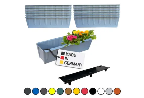 Blumenkasten Pflanzkasten 10er-Set Grau für Europaletten von BURI