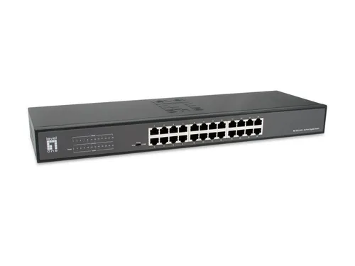 LevelOne GEU-2431 24-Port Gigabit-Switch - Netzwerk-Switch mit 24 Anschlüssen, ideal für hohe Datenübertragungsraten von bis zu 1 Gbps, perfekt für Unternehmen, die zuverlässige Netzwerkverbindungen benötigen.
