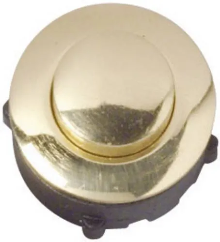 Heidemann Türklingelknopf 70095 - 1fach Gold 24 V 1 A, eleganter Messing-Klingeltaster für stilvolle Eingänge