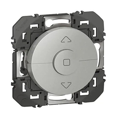 Legrand LEG95242 Schalter für Rollläden, Aluminium
