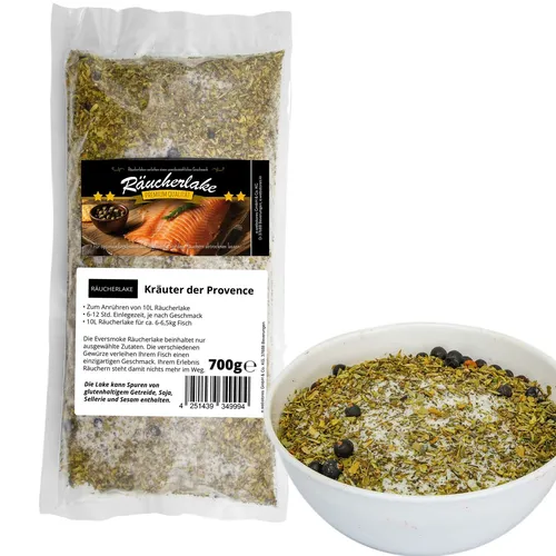 Räucherlake 700g - Kräuter der Provence - Räucherlauge Lake Lauge Räuchern