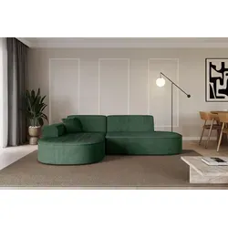 Altdecor Ecksofa, Grün, 3-Sitzer L-Form mit Ottomane - Stylisches Ecksofa in L-Form, ideal für jedes Wohnzimmer. Hochwertige Polsterung und stabile Konstruktion bieten maximalen Komfort und Langlebigkeit. Perfekt für gesellige Abende!
