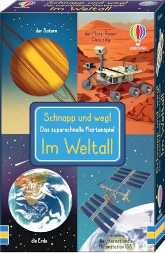 Schnapp und weg! Das superschnelle Kartenspiel: Im Weltall: Kartenspiel-Set mit Motiven aus Raumfahrt und Astronomie – trainiert das Reaktionsvermögen – ab 3 Jahren (Schnapp-und-weg-Reihe)