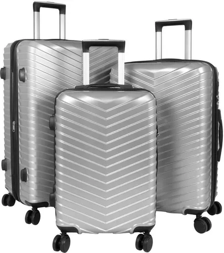 Hartschalen Trolleyset Aligse Silber (M, L, XL) in silber von Warenhandel König
