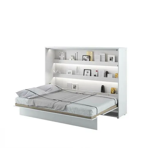 yourhouse24 Schrankbett Bed Concept BC-04 140x200 - Wandklappbett in Weiß Matt, platzsparend und ideal für Gästezimmer oder kleine Räume.