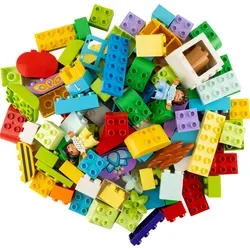 LEGO® DUPLO® Steine Sondersteine Bunt Gemischt NEU! 500 Stück - Lego Kategorie: 500 farbige DUPLO Steine in verschiedenen Formen, ideal für kreatives Bauen und fantasievolles Spiel. Perfekt als Geschenk für kleine Baumeister!