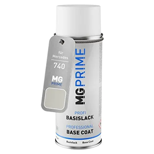 MG PRIME Autolack Spraydose für Mercedes 740 Pastellgrau/Pastel Grey Basislack Sprühdose 400ml