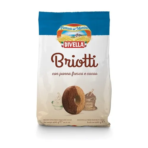 Divella Briotti Shortbread Kekse mit frischer Sahne und Kakao 400g biscuits