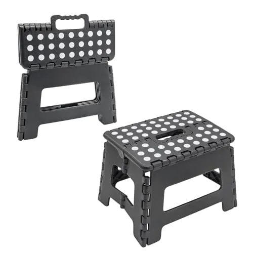 Kunststoff Antirutsch Klapptritt grau 29x22 cm bis 150kg mit Griff