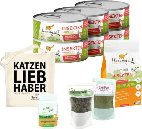 I love my cat Sparset für Devon Rex – Trockenfutter, Nassfutter & Insekten-Snacks - Optimales Futterset für Devon Rex: Hochwertiges Trocken- und Nassfutter sowie gesunde Insekten-Snacks. Unterstützen Sie die artgerechte Ernährung Ihrer Katze mit natürlichen Zutaten und geprüfter Qualität.