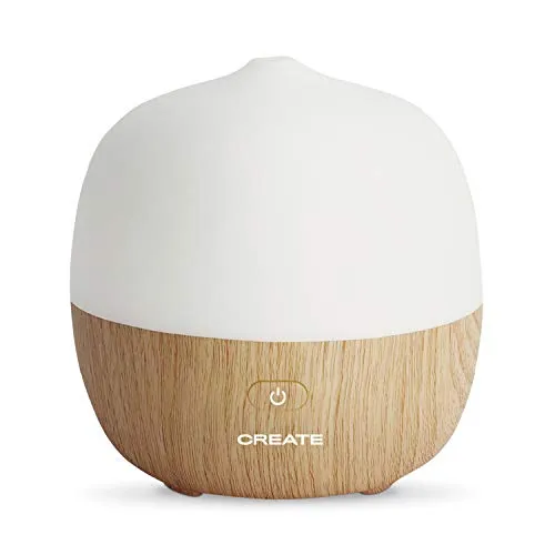 CREATE/Aroma Studio/Diffuser und Luftbefeuchter, Emittierender Kaltdampf, mit befeuchtenden und Aromatherapie-Eigenschaften, 7 programmierbare LED-Lichtfarben (natürliches Holz)