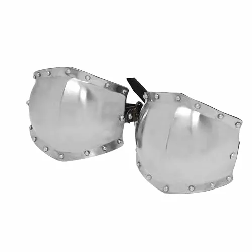 Lord of Battles Mittelalterliche Rüstung Stahl Ellenbogenschutz Schutz Cops Historische Rüstung Perfekt für Ritter Kostüm in LARP, Cosplay, Mittelalterliche Veranstaltungen - 16 Gauge, silber
