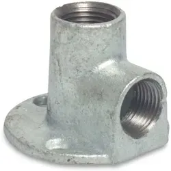 Gewindefitting Temperguss, Wandscheibe 90° 3/4