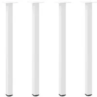 vidaXL Couchtischbeine 4 Stk. Weiß 72-74 cm - Küche, Haushalt & Wohnen – Robuste Stahlbeine für individuelle Möbelgestaltungen, ideal für Esstische oder Schreibtische.