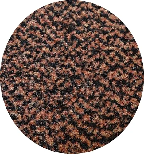 MERTEX Schmutzfangmatte Ø 140 cm in Schwarz mit Kettelkante in orange von MERTEX
