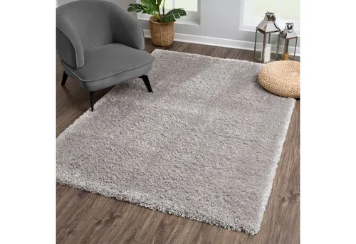SANAT Porto Shaggy Teppich 120 x 170 cm - Superweicher Hochflor für Wohnzimmer und mehr - Teppiche, superweich und pflegeleicht; ideal für Wohnzimmer, Schlafzimmer und Kinderzimmer; nach OEKO-TEX 100 geprüft und kinderfreundlich.