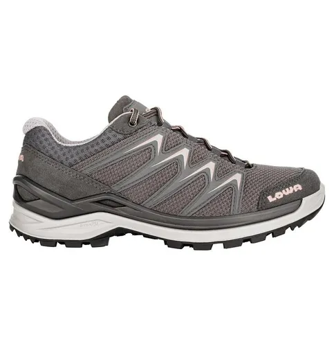 Lowa Innox Pro Goretex Wanderschuhe Grau EU 41 für Damen - Wanderschuhe mit GORE-TEX-Membran, atmungsaktiv und wasserdicht. Ideal für Outdoor-Abenteuer und sportliche Ausflüge, bieten sie hervorragenden Tragekomfort und optimale Dämpfung.