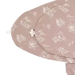 Bezug für Stillkissen Waldbewohner cappuccino