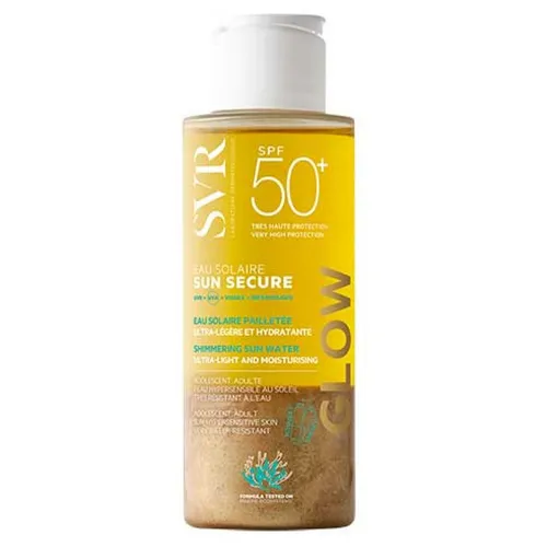 SVR Sun Secure Glow Sonnenspray mit Glanzpartikeln SPF50+ 100 ml ist ein frische