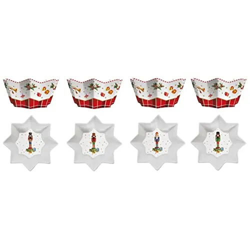EASY LIFE Set mit 4 Vintage NUTCRACKERS Schüsseln von Easy-Life