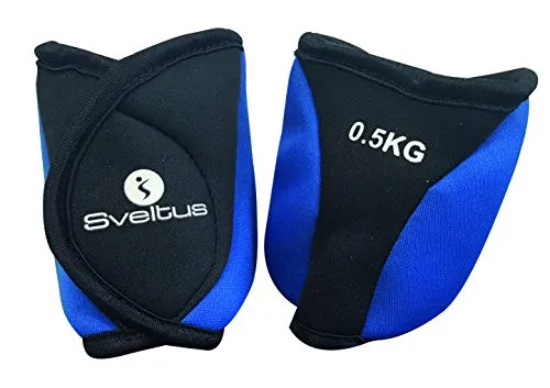 Sveltus Gewichtsarmbänder für Knöchel, 0.5 kg, Unisex, Erwachsene, Blau, Einheitsgröße