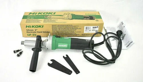 HIKOKI Gradschleifer GP5V - Präzises Schleifen für Edelstahl - Schleifmaschine mit 760W und Konstant-Elektronik für materialgerechtes Arbeiten, ideal zum Ausschleifen und Verputzen. Lieferumfang: 2 Schlüssel, 6mm Spannzange, Zusatzhandgriff.