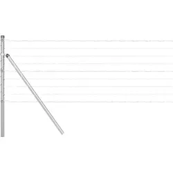 vidaXL Zaun mit Pfosten Silber 0.4 x 50 m Stahl - Gartenzäune: Wetterfester und stabiler Zaun aus hochwertigem Stahl, ideal für Garten und Terrasse – pflegeleicht und schnell montiert!