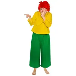 Maskworld Pumuckl Kostüm für Erwachsene - Originelles Kostüm für Fasching und Karneval, zweiteilig mit Shirt und Hose, perfekt für Fans von 'Meister Eder und sein Pumuckl', erhältlich in Größe S.