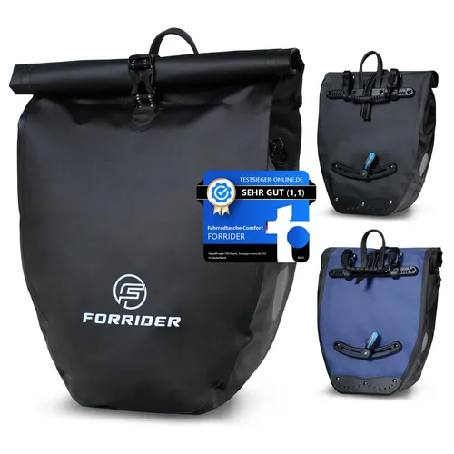 Forrider Fahrradtasche Wasserdicht für Gepäckträger 25L - Fahrradtaschen mit 25L Volumen, wasserdicht und ideal für Einkäufe oder Fahrradtouren, dank Schultergurt bequem überall mitnehmbar.